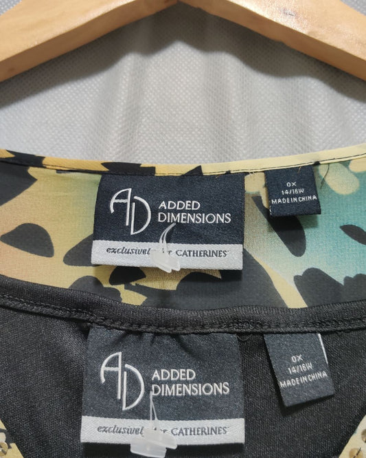 Added Dimensions Brown For Women Top 3X Large