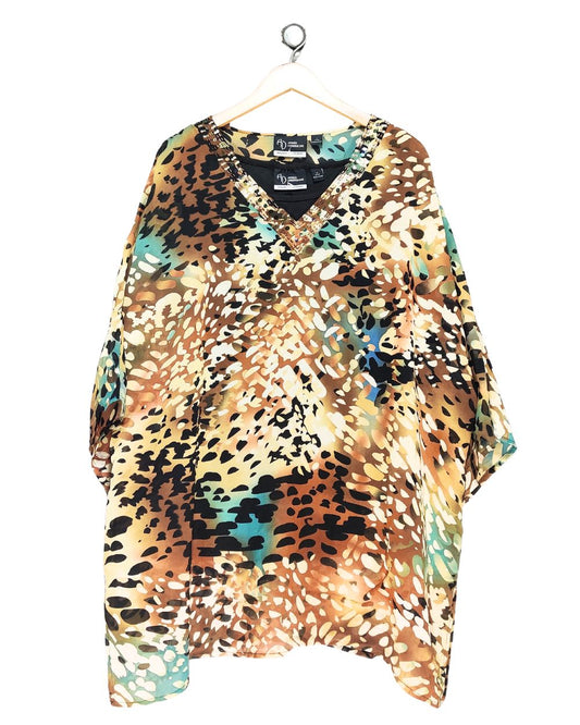 Added Dimensions Brown For Women Top 3X Large