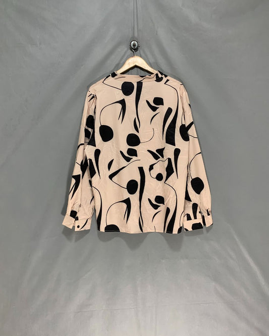 Thrift Queen Cream For Women Crop Top L