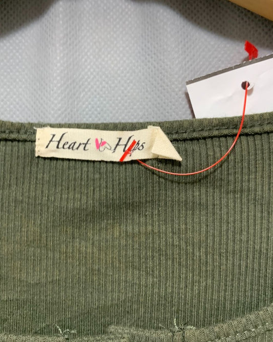 Heart Hips Green For Women Crop Top S