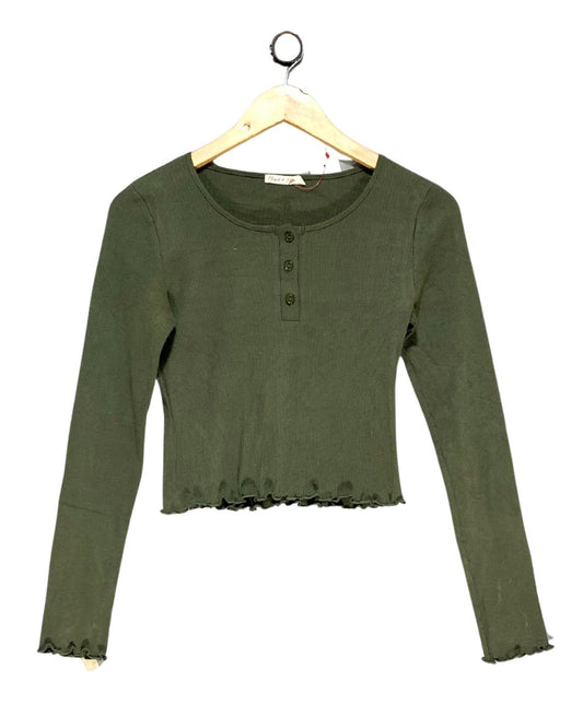 Heart Hips Green For Women Crop Top S