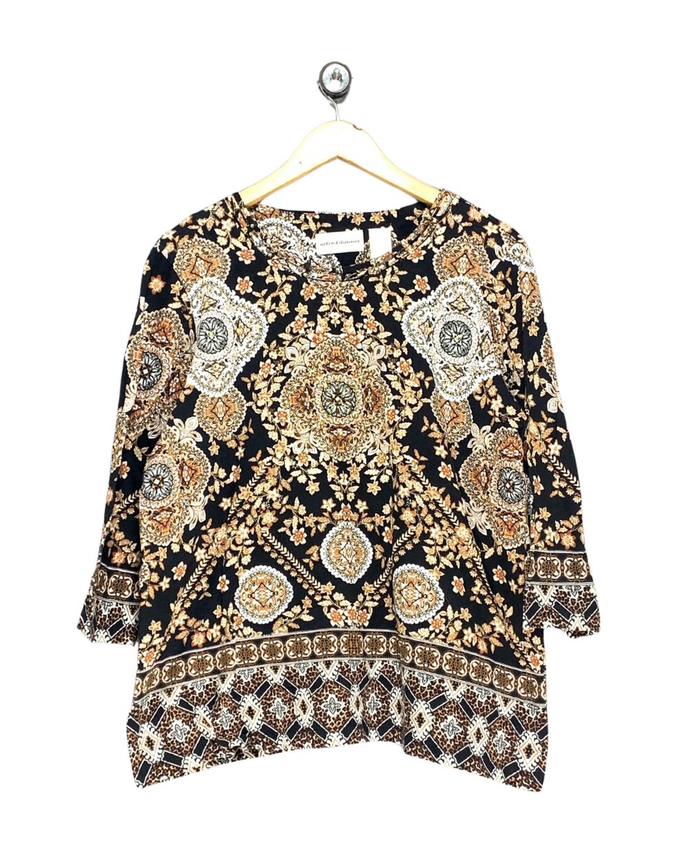 Alfred Dunner Black For Women Crop Top L