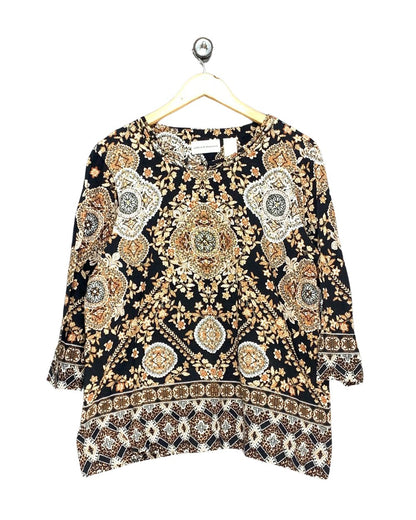 Alfred Dunner Black For Women Crop Top L