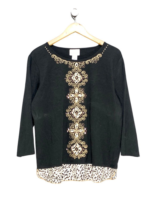 Alfred Dunner Black For Women Top L