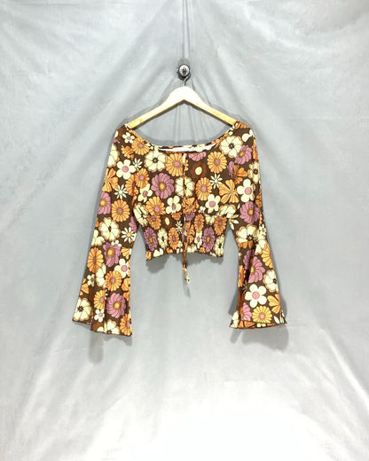 Romwe Brown For Women Crop Top S