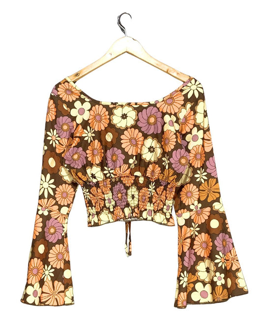 Romwe Brown For Women Crop Top S