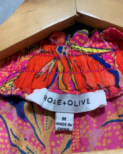 Rose Olive Pink Plazo For Women M