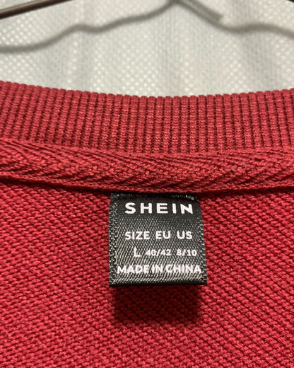 SHEIN Maroon Sweatshirt For Women L