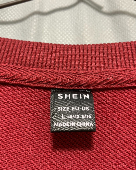 SHEIN Maroon Sweatshirt For Women L