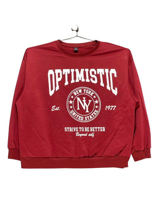 SHEIN Maroon Sweatshirt For Women L