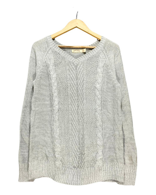 Faded Gray Pink Sweater For Women M