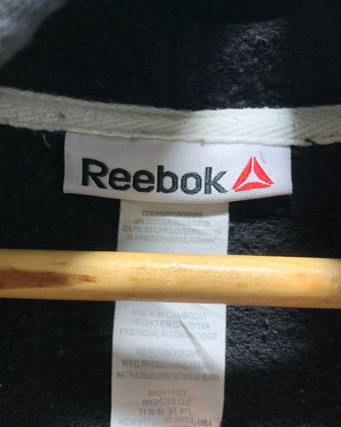 Reebok Black Hoodie For Women L