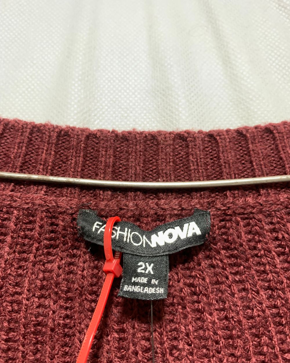Fashion Nova Maroon Sweater For Women XXL