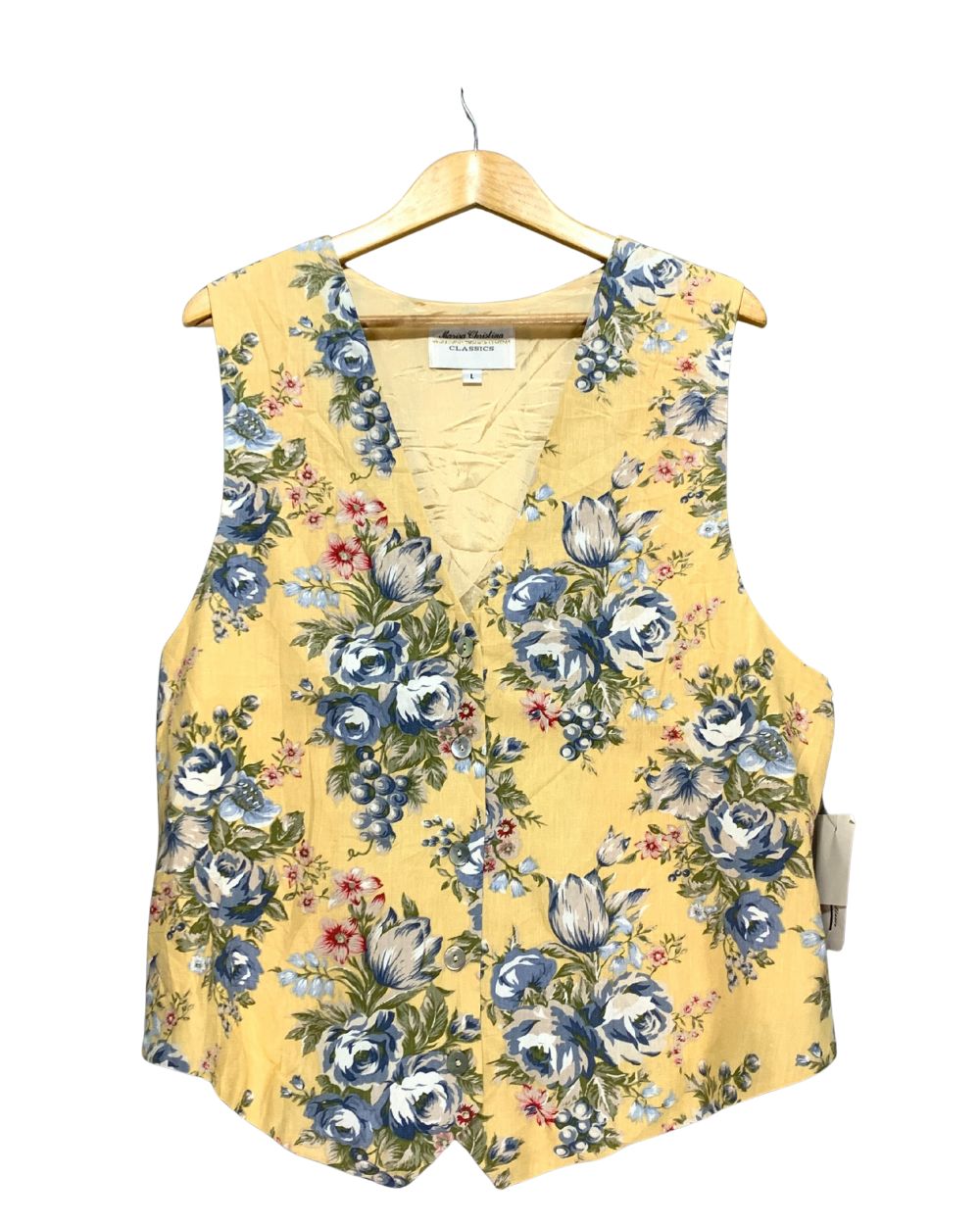 Marisa Christina Yellow Vest Jacket For Women L