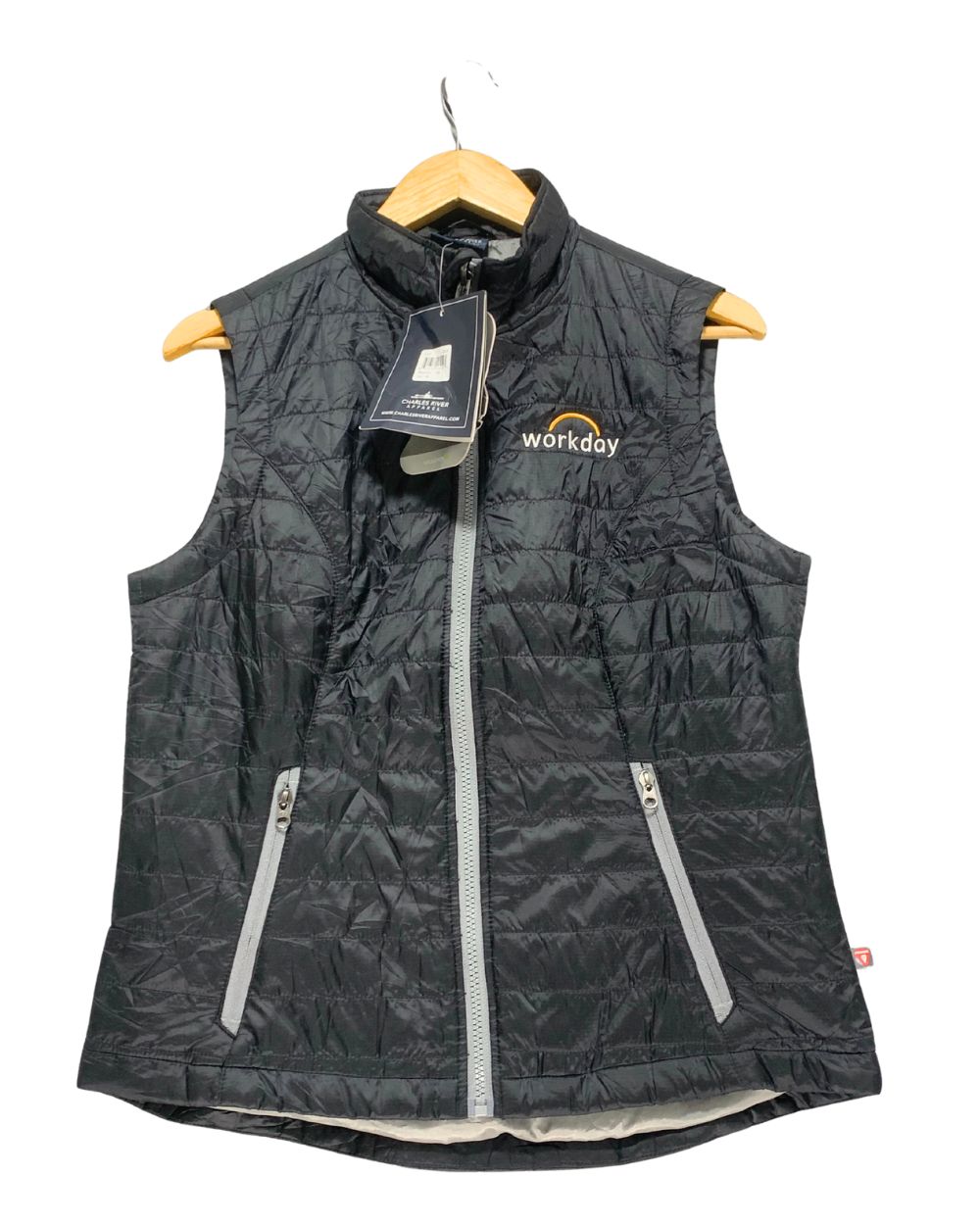 Charles River Black Vest Jacket For Women M