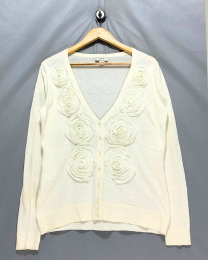 Loft Cream Sweater For Women M
