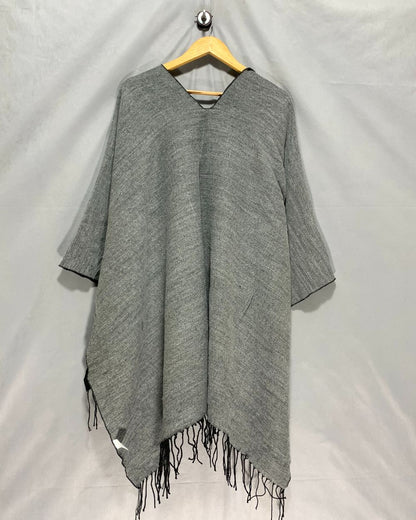 Thrift Queen Gray Cape Shawl For Women
