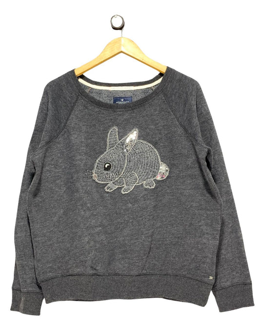 American Eagle Gray Sweatshirt For Women L