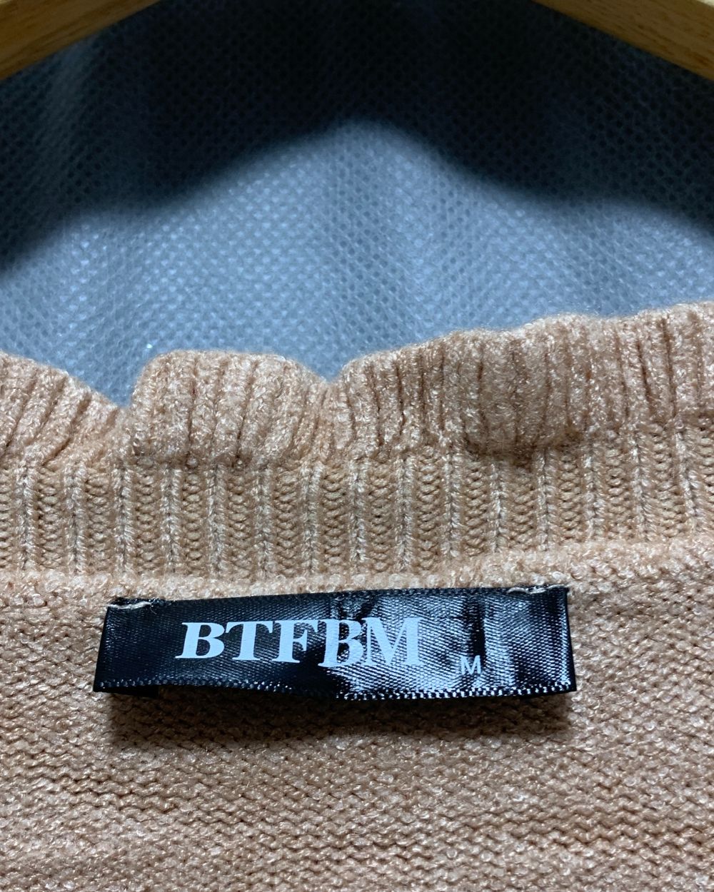 BTFBM  Cream Sweater For Women M