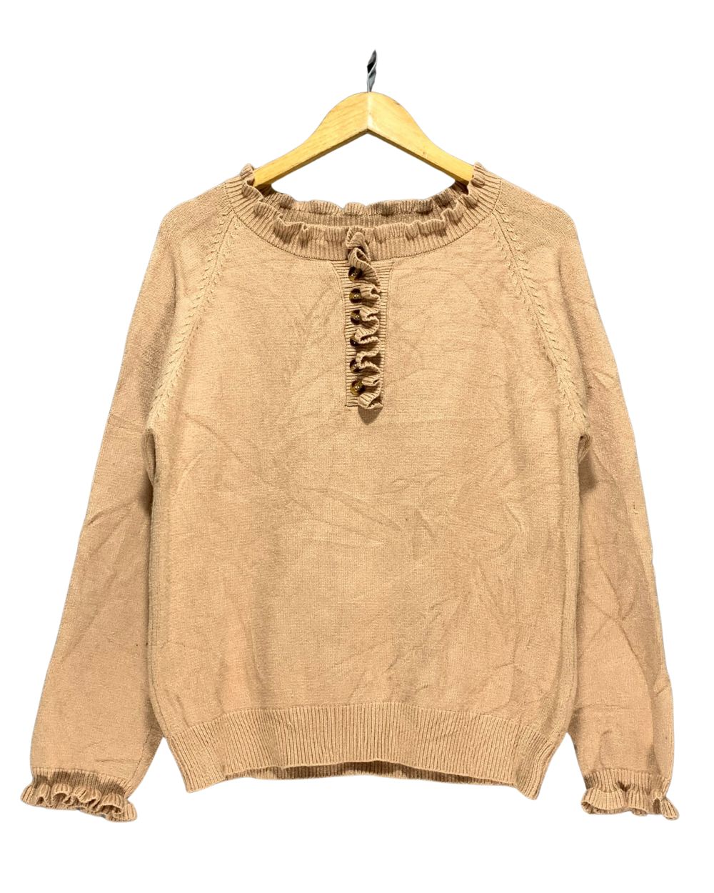 BTFBM  Cream Sweater For Women M
