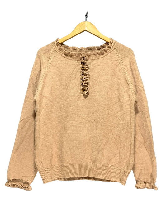 BTFBM  Cream Sweater For Women M
