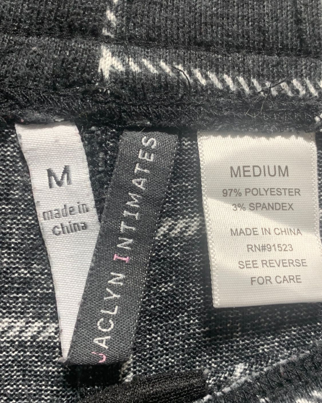 Jaclyn Intimates Black Night Trousers For Woman Medium