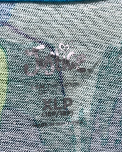 Justice Blue Cotton Vest T Shirt For Women XL