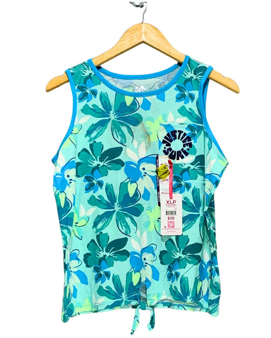 Justice Blue Cotton Vest T Shirt For Women XL