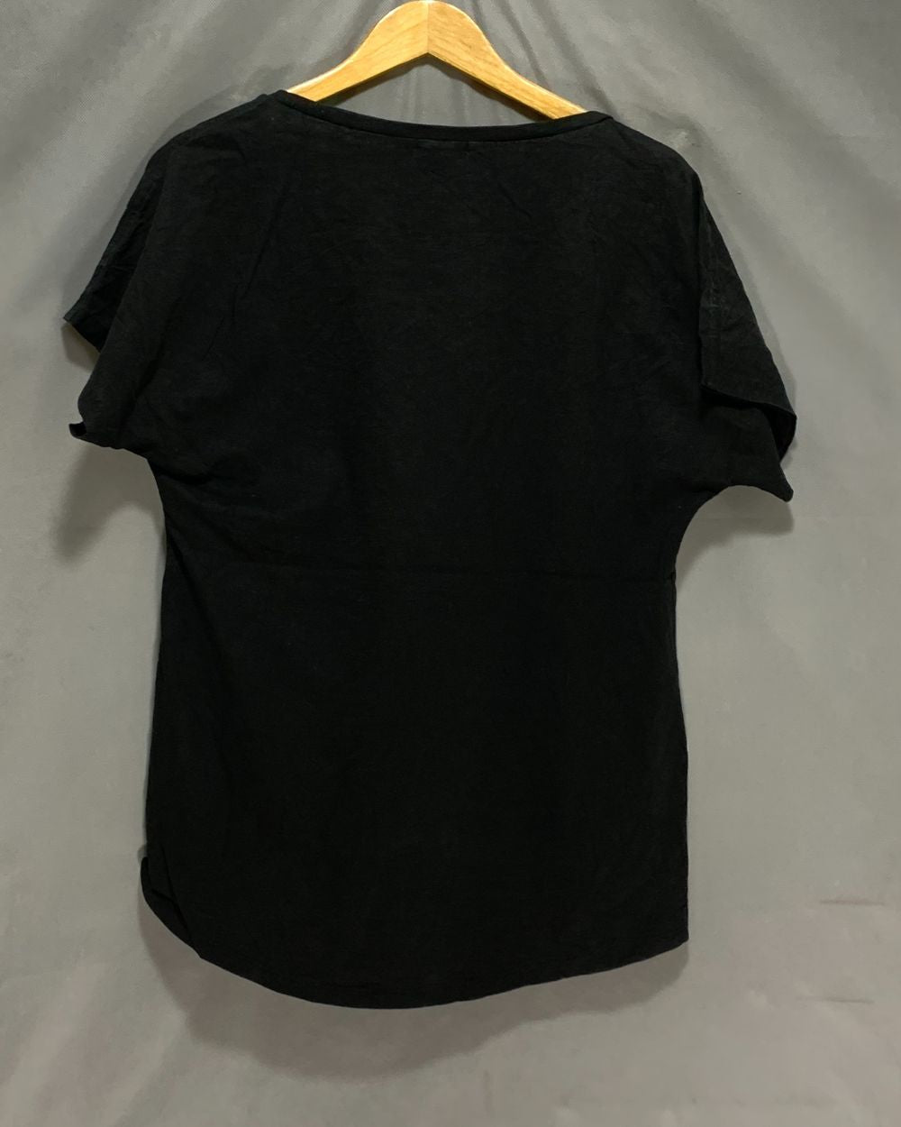 Lacoste Black Cotton T Shirt For Women L