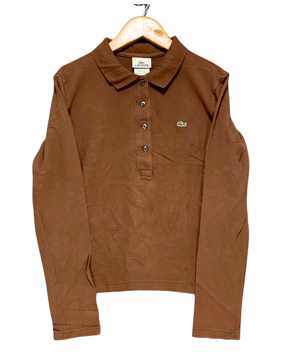 Lacoste Brown Cotton Polo T Shirt For Women S