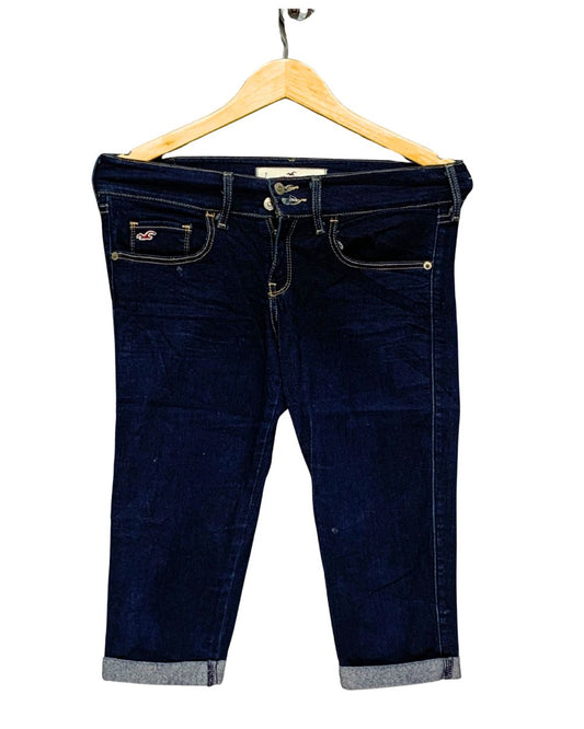 Hollister Blue Cotton Short For Women M