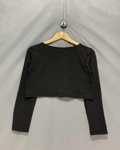 Thrift Queen Black For Women Crop Top S