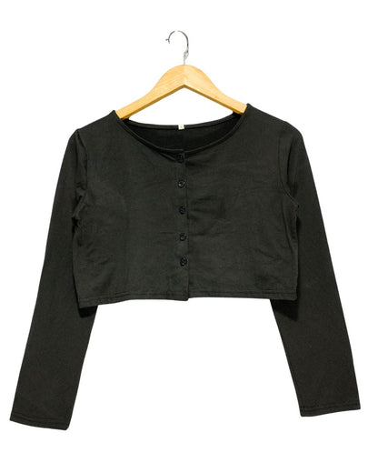 Thrift Queen Black For Women Crop Top S