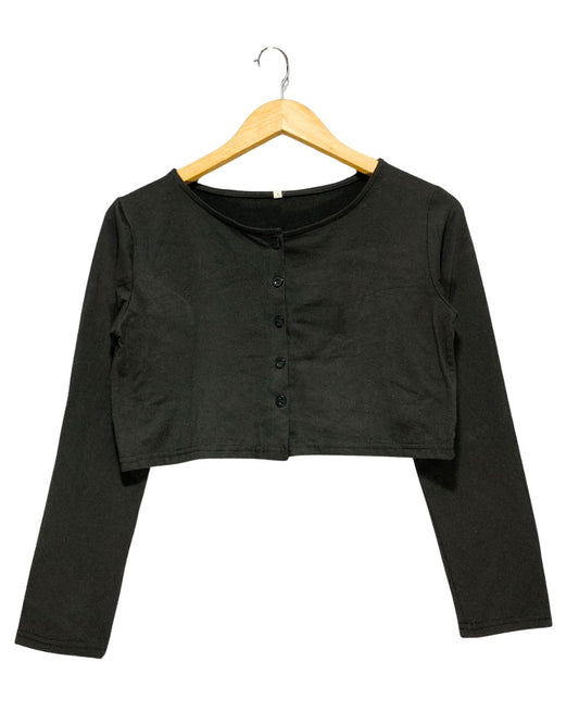 Thrift Queen Black For Women Crop Top S