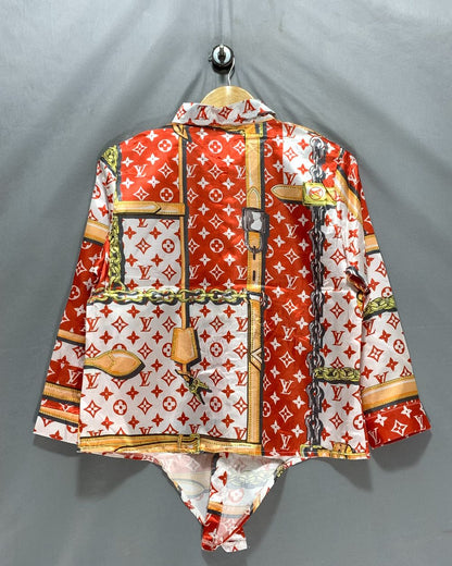 L.V Red For Women Top Shirt XL