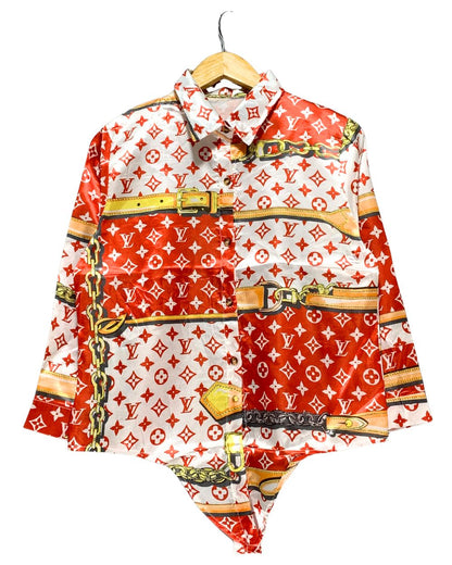L.V Red For Women Top Shirt XL