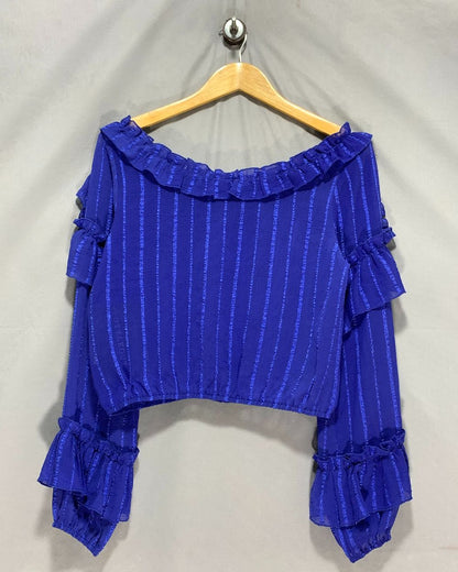 Blush Noir Blue For Women Crop Top S