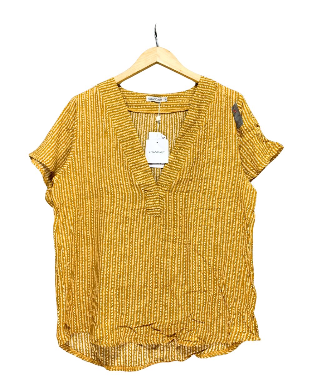 Koandaily Yellow For Women Crop Top M