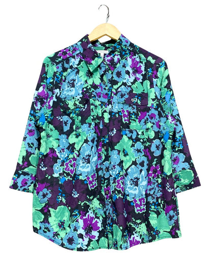 Croft & Barrow Blue For Women Top L