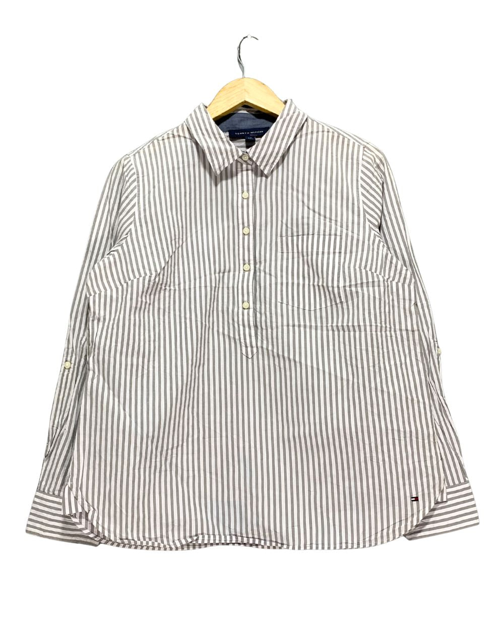 Tommy Hilfiger Gray For Women Top Shirt L