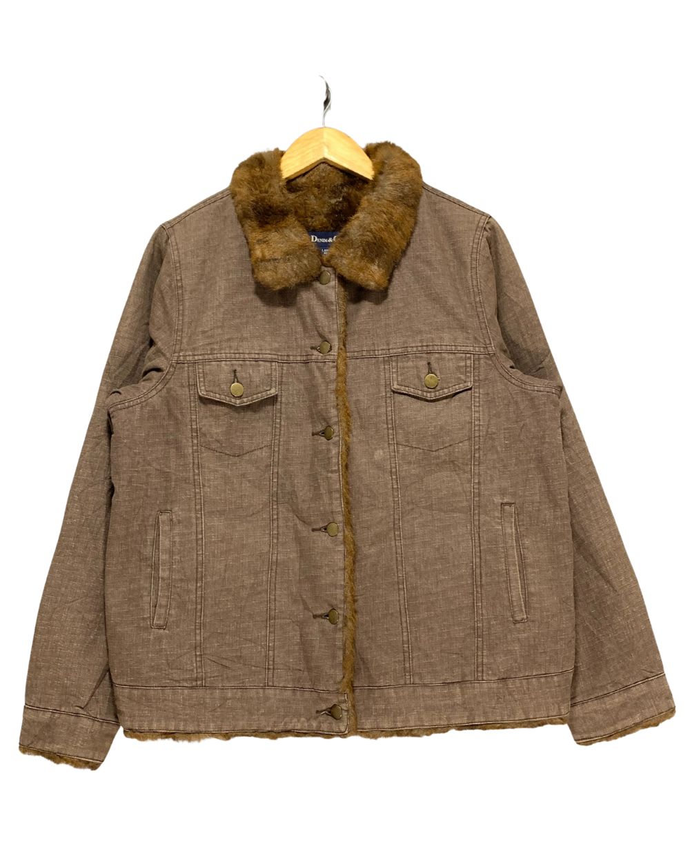 Denim & Co Brown Jacket For Women L