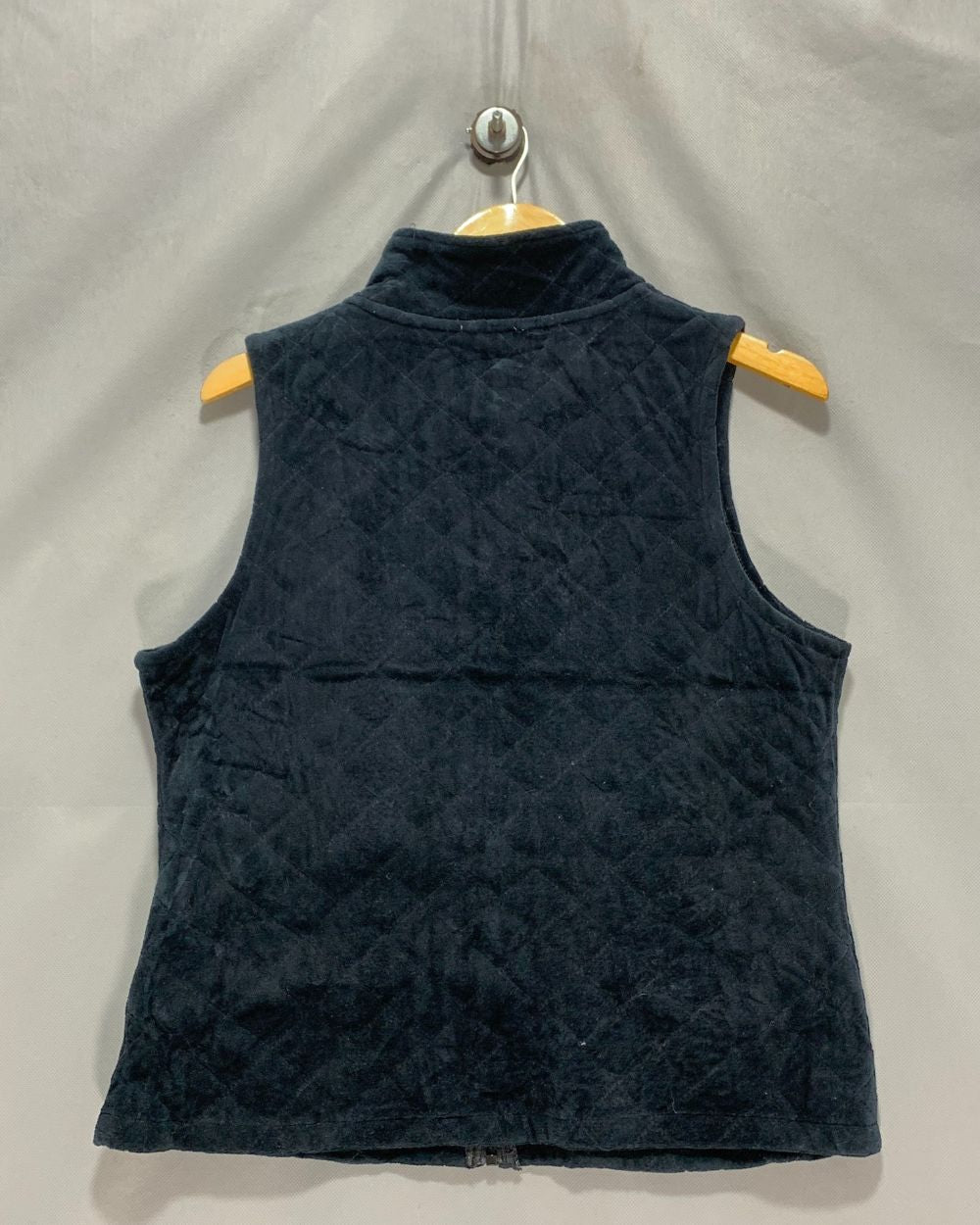 Relaxed Black Vest Jacket For Women L