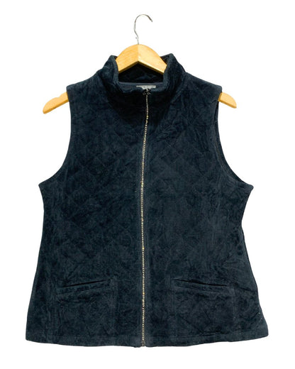 Relaxed Black Vest Jacket For Women L