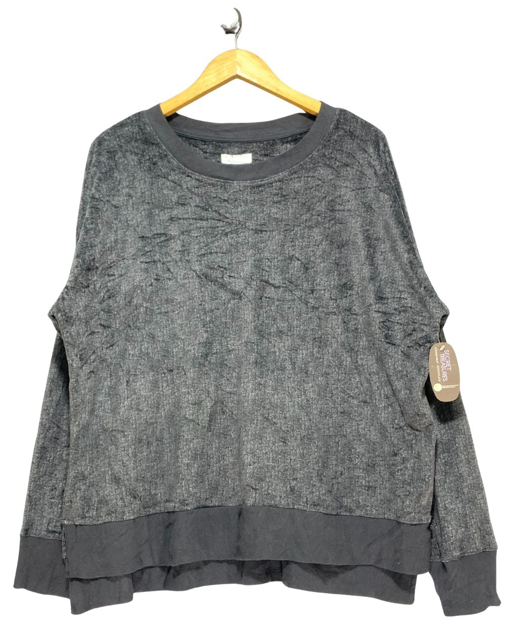Secret Treasures Gray Sweatshirt For Women Large