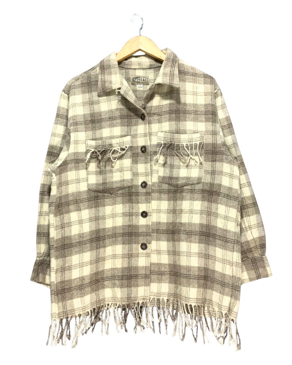 Tag Rag Cream Sweatshirt For Women Large