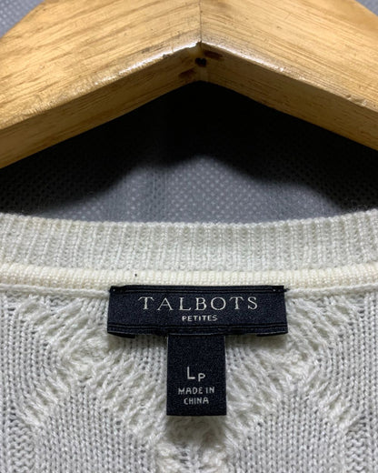 Talbots Cream Sweater For Women Large