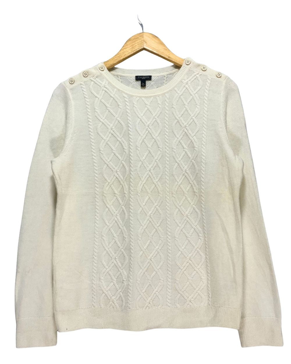 Talbots Cream Sweater For Women Large