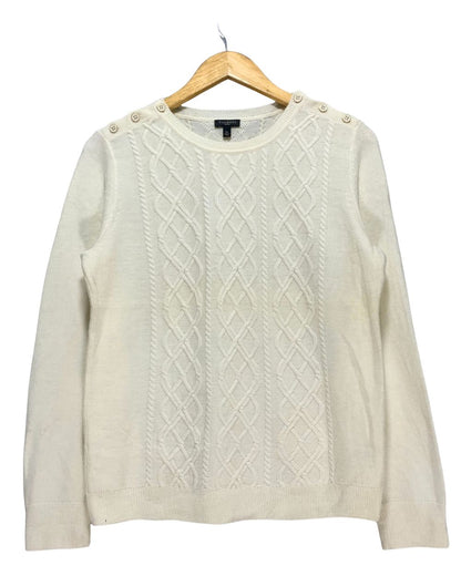 Talbots Cream Sweater For Women Large