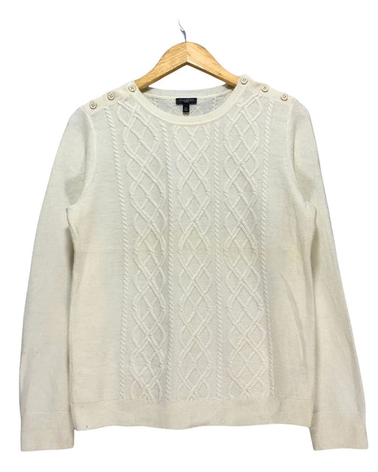 Talbots Cream Sweater For Women Large