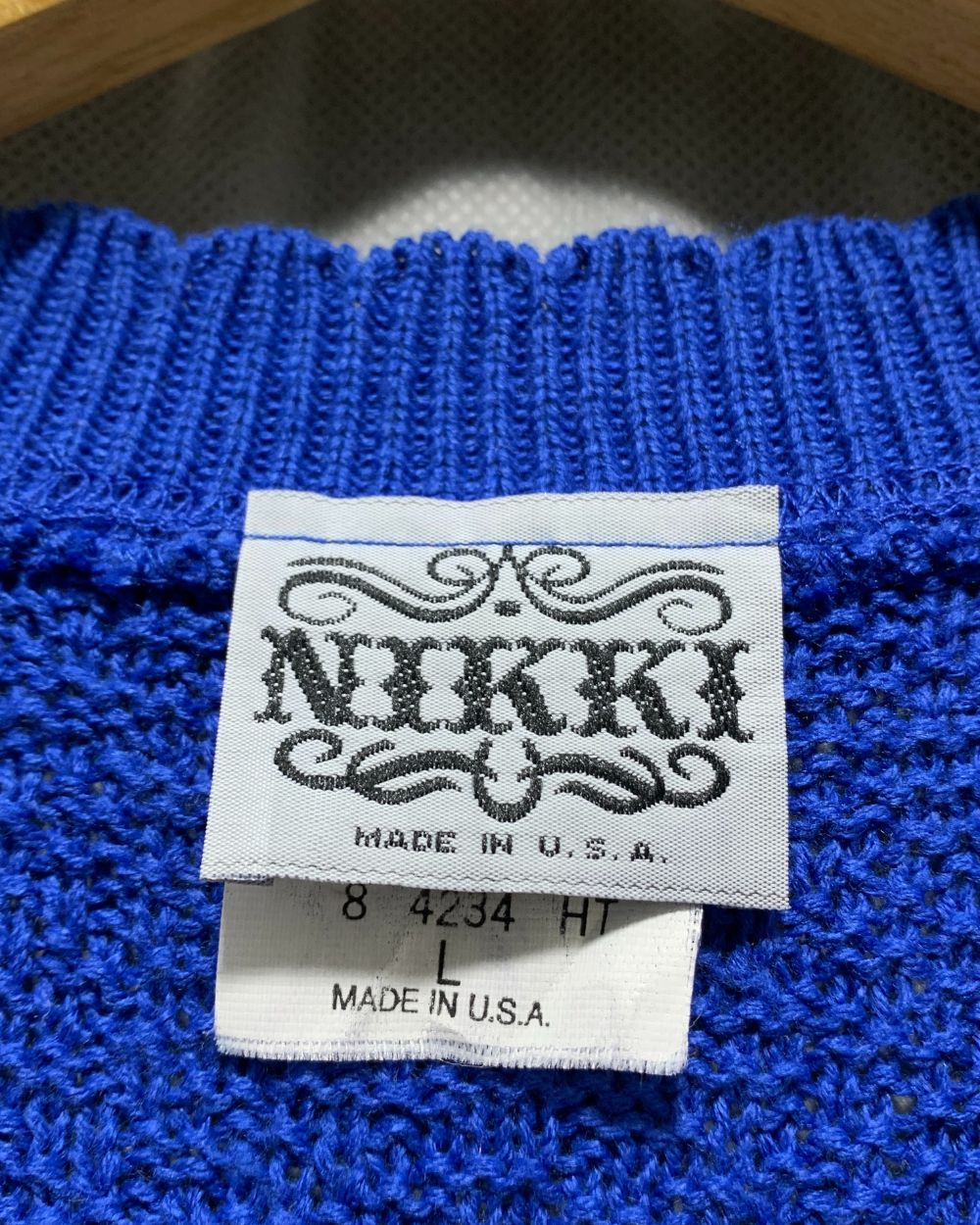 Nikki Blue Sweater For Women Large